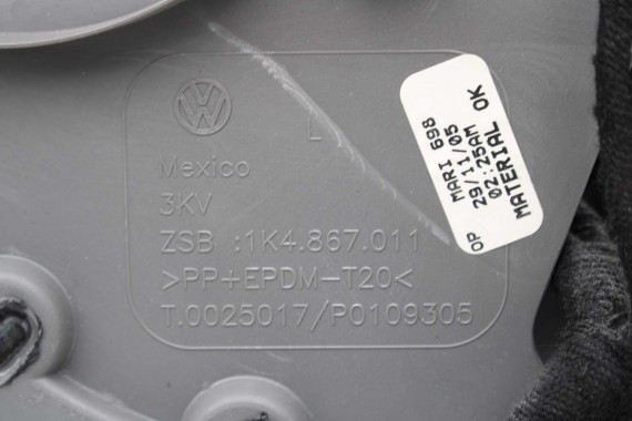 VW JETTA BOCZKI DRZWIOWE BOCZEK TAPICERKA 1K5 skóra szary 1K4867011 1K4867012 1K5867211 1K5867212 1K5867211 1K5867212 1K4867012