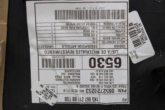 VW JETTA BOCZKI DRZWIOWE BOCZEK TAPICERKA 1K5 skóra beż 1K4867011 1K4867012 1K5867211 1K5867212 1K5867211 1K5867212 1K4867012