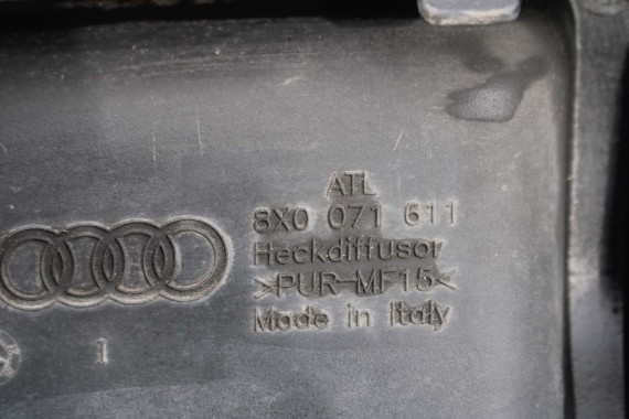 AUDI A1 SPOJLER 8X0071611 ZDERZAKA TYLNEGO TYŁ DYFUZOR 8X0 071 611 8X0071611 8X0071611 8X0071611 8X0071611 8X0945105 8X0945106