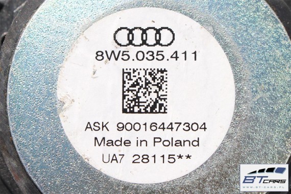 AUDI A4 SEDAN GŁOŚNIKI NAGŁOŚNIENIE KOMPLET 8W 8W5035412 8W5035411 8W0035415 8W0035454  4M0035454A 8W0035399 8W5035399 8W0035415