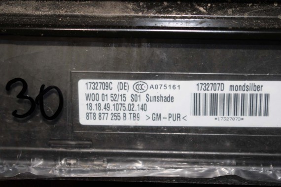AUDI A5 SPORTBACK SZYBERDACH DACH 8T8877041E 8T8877049 8T8 877 041 E 8T FL LIFT DACH  8T8877041E 8T8877049 8T8877041E 8T8877049