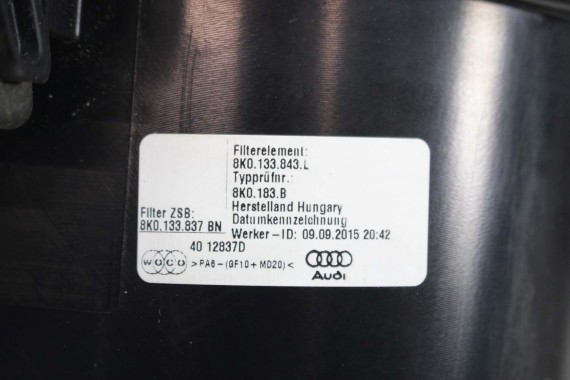 AUDI A4 A5 Q5 FILTR POWIETRZA OBUDOWA 8K0133837BN 8K0133835BR 8K0133835CD 8K0 133 837 BN 8K0133835 CD 8K 8T 8R LIFT 8K0133837BN