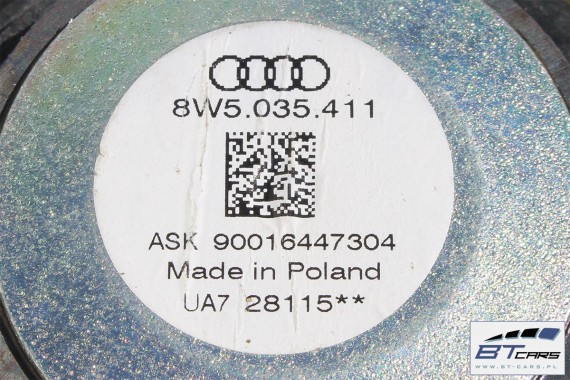 AUDI A4 SEDAN GŁOŚNIKI NAGŁOŚNIENIE KOMPLET 8W 8W5035412 8W5035411 8W0035415 8W0035454  4M0035454A 8W0035399 8W5035399 8W0035415