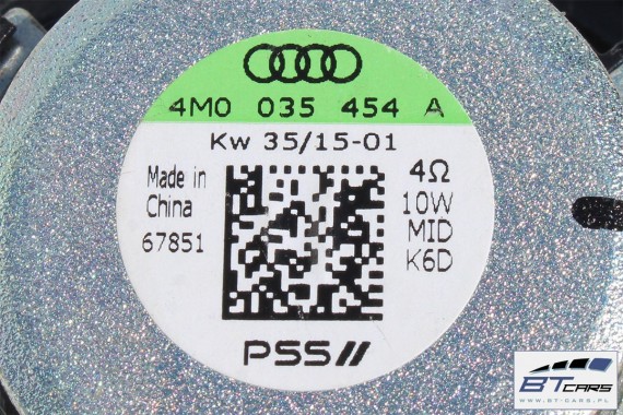 AUDI A4 SEDAN GŁOŚNIKI NAGŁOŚNIENIE KOMPLET 8W 8W5035412 8W5035411 8W0035415 8W0035454  4M0035454A 8W0035399 8W5035399