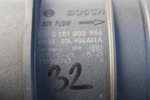 VW AUDI SKODA PRZEPŁYWKA PRZEPŁYWOMIERZ 03L906461A 03L 906 461 A masowy powietrza 03L906461A TDi diesel 03L906461A 03L906461A