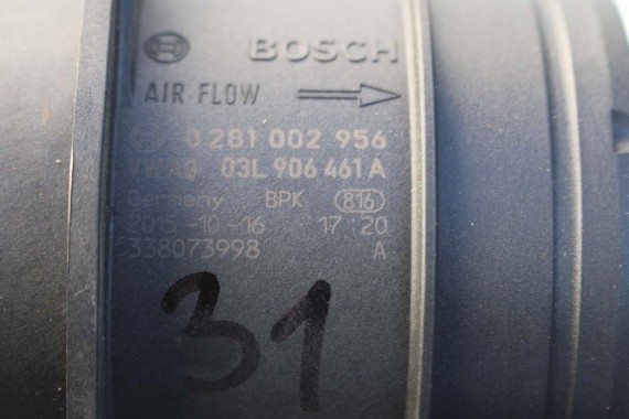 VW AUDI SKODA PRZEPŁYWKA PRZEPŁYWOMIERZ 03L906461A 03L 906 461 A masowy powietrza 03L906461A TDi diesel 03L906461A 03L906461A