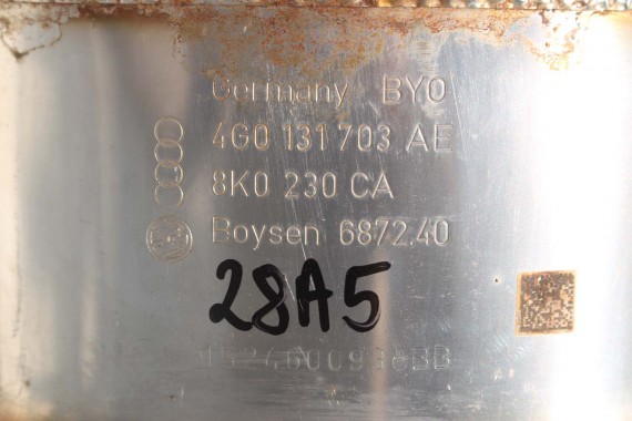 AUDI A4 A5 A6 KATALIZATOR + KLAPKA 4G0254400G 3Q0253691F 4G0131703AE 3Q0253691J przepustnica BOYSEN tłumik 4G0 131 703 AE 4G C7