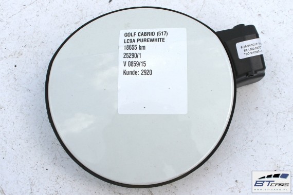VW GOLF 6 VI CABRIO KLAPKA WLEWU PALIWA BIAŁA 5K7809857C 0Q0Q LC9A biały 5K7809857C 5K7809857B 5K7809857C 5K7809857B 5K7809857