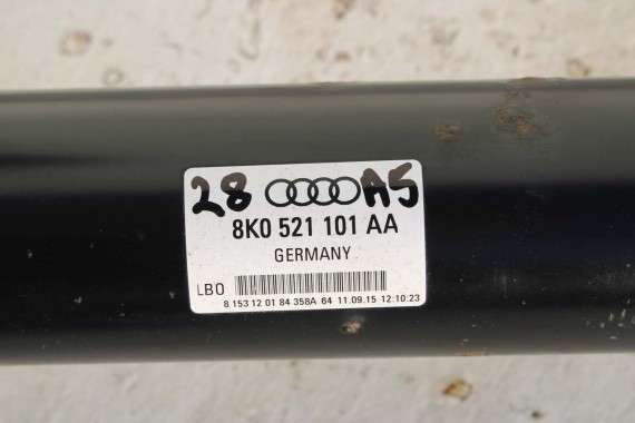 AUDI A4 A5 WAŁ KARDANA NAPĘDOWY 8K0521101AA 8K0 521 101 AA 8K 8T 4*4 Quattro napęd osi tył 4X4 8K0521101AA  8K0521101 8K0521101