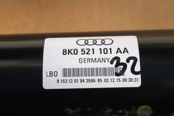 AUDI A4 A5 WAŁ KARDANA NAPĘDOWY 8K0521101AA 8K0 521 101 AA 8K 8T 4*4 Quattro napęd osi tył 4X4 8K0521101AA  8K0521101 8K0521101