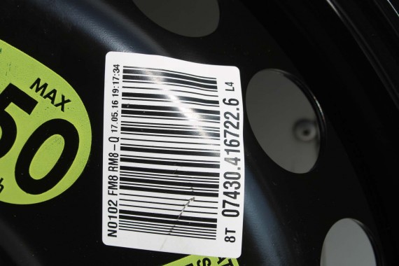 AUDI A4 A5 KOŁO DOJAZDOWE 8K0601027F DOJAZDÓWKA ZAPAS 8K0601027D 4B*19H2 ET29 5x112 HANKOOK S300 125/70/19 100M 8K B8 8T 8F