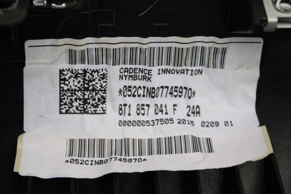 AUDI A5 KONSOLA DESKA ROZDZIELCZA KOKPIT PULPIT 8T 8T1857003 8T1857041F 8T1 857 041 kolor - 24A czarny 8T 8T1 857 003 8T1857041