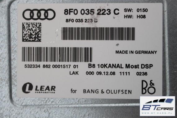 AUDI A5 CABRIO GŁOŚNIKI WZMACNIACZ BANG OLUFSEN 8F0035223A / 8F0035223C 8T0035416 8T0035399 8T0035397 A 8F0035399 8F0035382A 8T