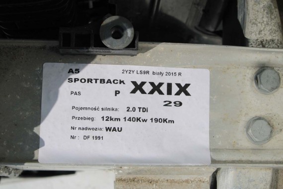 AUDI A5 LIFT PRZÓD 8T LS9R maska błotniki zderzak pas przedni wzmocnienie błotnik lampy Xenon Led 2Y2Y 8T FL 8T0941005C S-LINE