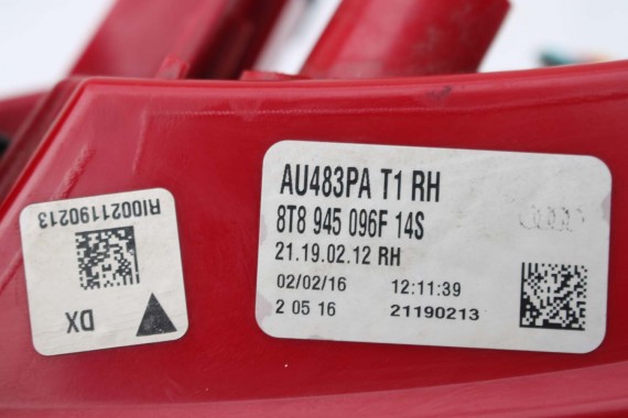 AUDI A5 SPORTBACK TYŁ ZDERZAK tylny + KLAPA BAGAŻNIKA LAMPY LED 8T 8T8 2Y2Y LS9R S-LINE lampa 8T8945095F 8T8945096F 8T0945093C