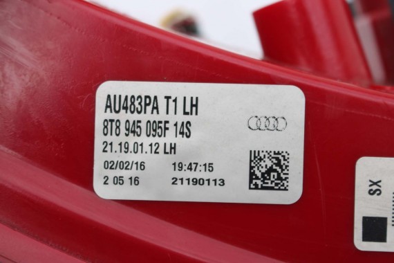 AUDI A5 SPORTBACK TYŁ ZDERZAK tylny + KLAPA BAGAŻNIKA LAMPY LED 8T 8T8 2Y2Y LS9R S-LINE lampa 8T8945095F 8T8945096F 8T0945093C