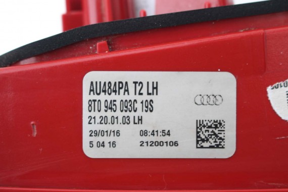 AUDI A5 SPORTBACK TYŁ ZDERZAK tylny + KLAPA BAGAŻNIKA LAMPY LED 8T 8T8 2Y2Y LS9R S-LINE lampa 8T8945095F 8T8945096F 8T0945093C