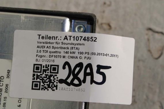 AUDI A5 SPORTBACK GŁOŚNIKI BANG & OLUFSEN 8T8 8T 8T1035223A 8K0035411A 8T0035415B 8T0035416 8T0035397A 8K9035382A 8K9035709