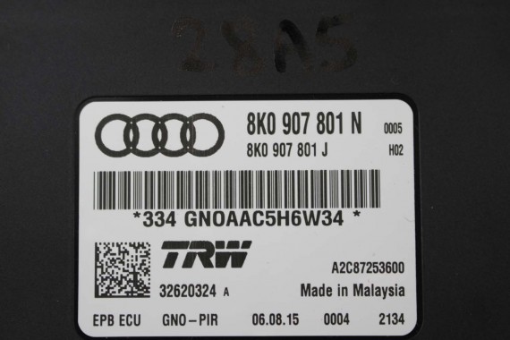 AUDI A4 A5 Q5 MODUŁ STEROWNIK HAMULCA EPB 8K0907801N 8K0907801J 8K0 907 801 N PARKOWANIA 8K 8T 8T B8 8K0907801M 8K0907801P FL