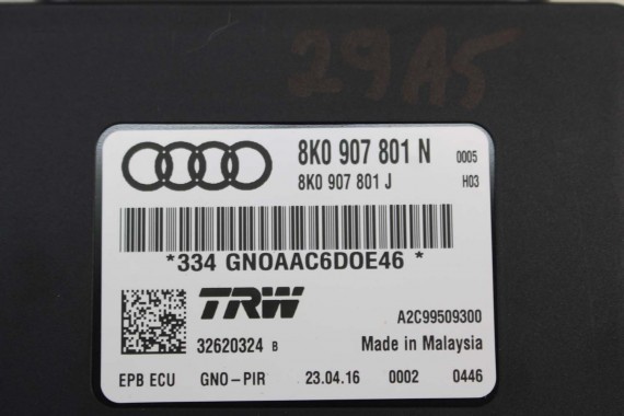 AUDI A4 A5 Q5 MODUŁ STEROWNIK HAMULCA EPB 8K0907801N 8K0907801J 8K0 907 801 N PARKOWANIA 8K 8T 8T B8 8K0907801M 8K0907801P FL