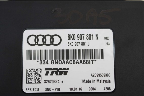 AUDI A4 A5 Q5 MODUŁ STEROWNIK HAMULCA EPB 8K0907801N 8K0907801J 8K0 907 801 N PARKOWANIA 8K 8T 8T B8 8K0907801M 8K0907801P FL