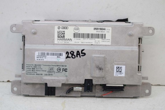 AUDI A4 A5 Q5 A6 Q7 MONITOR LCD MMI 8R0919604A 8R0 919 604 ekran wyświetlacz 8R0919604 8F0919604 4F0919604 8R0919604A 8R0919604