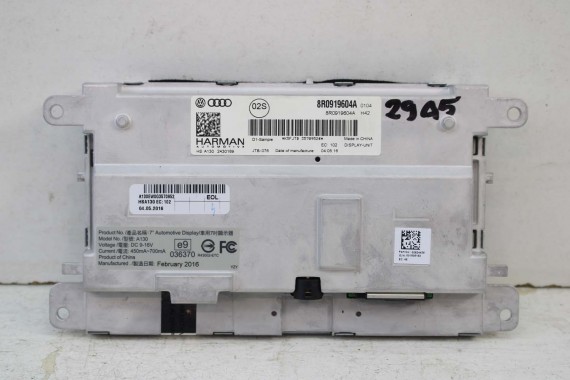 AUDI A4 A5 Q5 A6 Q7 MONITOR LCD MMI 8R0919604A 8R0 919 604 ekran wyświetlacz 8R0919604 8F0919604 4F0919604 8R0919604A 8R0919604