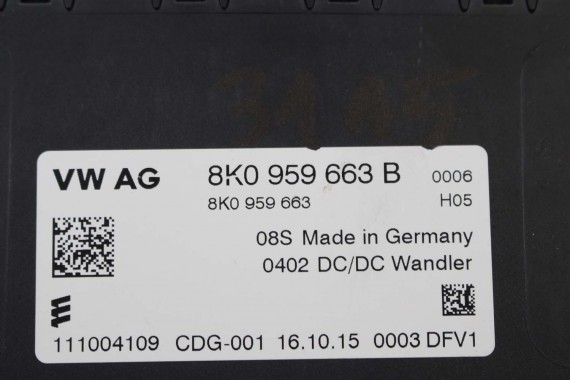AUDI SEAT SKODA STABILIZATOR NAPIĘCIA 8K0959663B 8K0959663 8K0 959 663 B 8K0 959 663 8K0959663F 8K0959663F 8K0959663B 8K0959663B