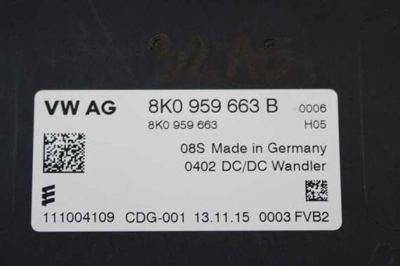 AUDI SEAT SKODA STABILIZATOR NAPIĘCIA 8K0959663B 8K0959663 8K0 959 663 B 8K0 959 663 8K0959663F 8K0959663F 8K0959663B 8K0959663B