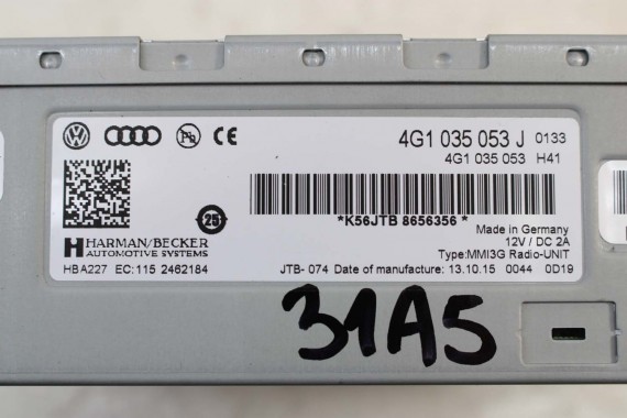 AUDI A4 A5 A6 A7 Q5 TUNER RADIO MMI 4G1035053J 4G1 035 053 J UNIT 3G+ HIGH 4G1035053J 8K 8T LIFT 4G1035053 4G1035053J 4G1035053J