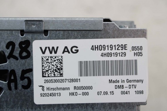 AUDI A4 A5 A6 A8 TUNER TV 3G HYBRID MMI 4H0919129E 4H0 919 129 E 8U 8R 4L 4H0919129E 4H0919129E 4H0919129E 4H0919129E 4H0919129