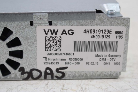 AUDI A4 A5 A6 A8 TUNER TV 3G HYBRID MMI 4H0919129E 4H0 919 129 E 8U 8R 4L 4H0919129E 4H0919129E 4H0919129E 4H0919129E 4H0919129