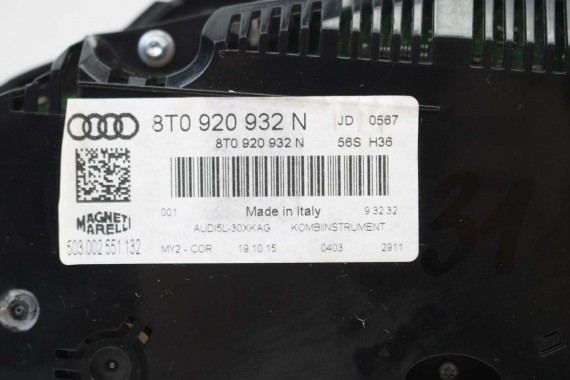 AUDI A5 ZEGAR LICZNIK ZEGARY DIESEL 8T0920932N 8T0 920 932 N prędkościomierz wskaźnik prędkości SPORTACK FL 8T0920932N 8T0920932