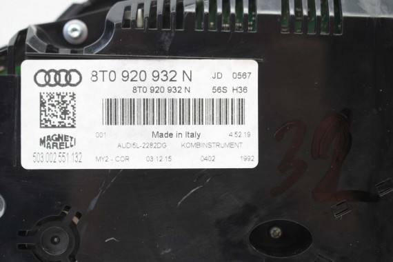 AUDI A5 ZEGAR LICZNIK ZEGARY DIESEL 8T0920932N 8T0 920 932 N prędkościomierz wskaźnik prędkości SPORTACK FL 8T0920932N 8T0920932