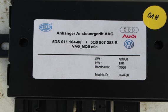 VW POLO STEROWNIK HAKA 5Q0907383B MODUŁ HAKA HAK  sterownik 5Q0907383 5Q0907383B holowniczy moduł 6R 6C 5Q0907383E 5Q0907383J