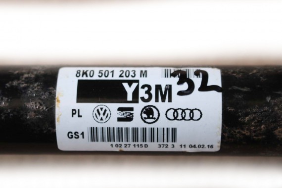 AUDI A4 A5 PÓŁOŚ TYLNA TYŁ 8K0501203M 8K0 501 203 M 8K B8 8T 4*4 8K0501203M 8K0501203M 8K0501203M 8K0501203M 8K0501203 8K0501203