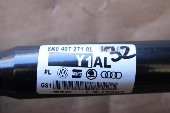 AUDI A4 A5 PÓŁOŚ PRZÓD 8K0407271AL 8K0 407 271 AL PRZEDNIA 8K B8 8T 8F 8K0407271AL 8K0407271AL 8K0407271AF 8K0407271AL 8K0407271