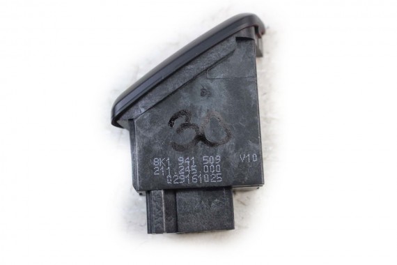 AUDI A4 A5 PRZYCISK ŚWIATEŁ AWARYJNYCH 8K1941509B 8K1941509 8K1 941 509 V10 czarny 8K 8T włącznik 8K1941509B 8K1941509 8K1941509