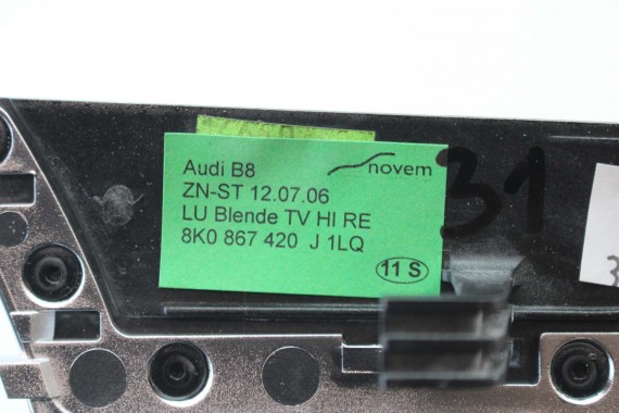 AUDI A5 SPORTBACK LISTWY OZDOBNE LISTWA DEKOR WYKOŃCZENIE TAPICERKA 8K0863305P 8K0867419J 8K0867420J 8K0867410J 8T1857186AE 1LQ