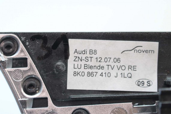 AUDI A5 SPORTBACK LISTWY OZDOBNE LISTWA DEKOR WYKOŃCZENIE TAPICERKA 8K0863305P 8K0867419J 8K0867420J 8K0867410J 8T1857186AE 1LQ