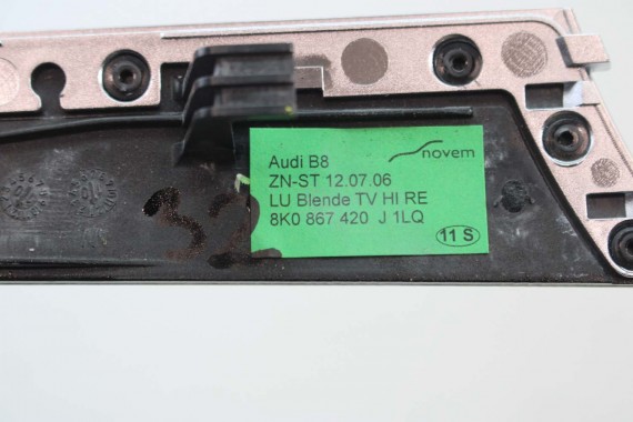 AUDI A5 SPORTBACK LISTWY OZDOBNE LISTWA DEKOR WYKOŃCZENIE TAPICERKA 8K0863305P 8K0867419J 8K0867420J 8K0867410J 8T1857186AE 1LQ