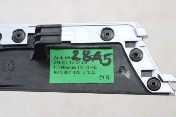 AUDI A5 SPORTBACK LISTWY OZDOBNE LISTWA DEKOR WYKOŃCZENIE TAPICERKA 8K0863305P 8K0867419J 8K0867420J 8K0867410J 8T1857186AE 1LQ