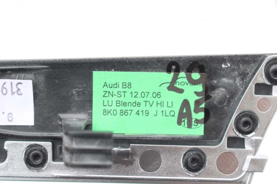 AUDI A5 SPORTBACK LISTWY OZDOBNE LISTWA DEKOR WYKOŃCZENIE TAPICERKA 8K0863305P 8K0867419J 8K0867420J 8K0867410J 8T1857186AE 1LQ