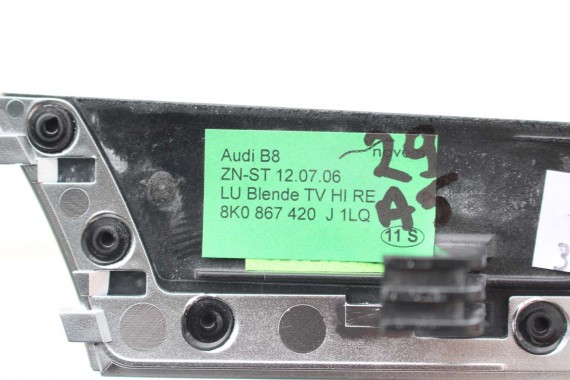 AUDI A5 SPORTBACK LISTWY OZDOBNE LISTWA DEKOR WYKOŃCZENIE TAPICERKA 8K0863305P 8K0867419J 8K0867420J 8K0867410J 8T1857186AE 1LQ