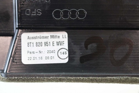AUDI A5 WLOT KTRATKA POWIETRZA KONSOLI 8T1820902G 8T1820951E 8T1820901H wloty kratki 8T1820901H 8T1820951E 8K 8T 8F 8T1820902F