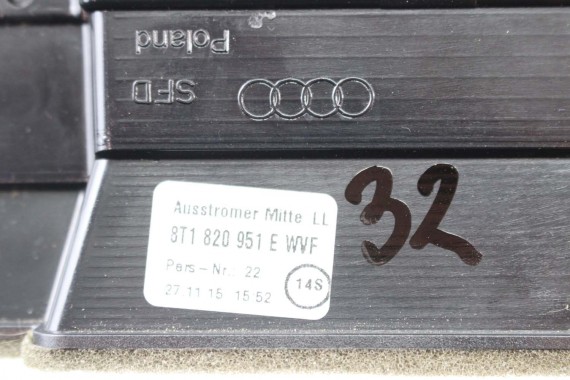 AUDI A5 WLOT KTRATKA POWIETRZA KONSOLI 8T1820902G 8T1820951E 8T1820901H wloty kratki 8T1820901H 8T1820951E 8K 8T 8F 8T1820902F
