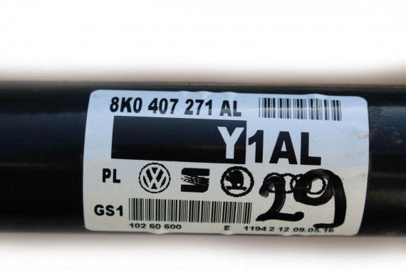 AUDI A4 A5 PÓŁOŚ PRZÓD 8K0407271AL 8K0 407 271 AL PRZEDNIA 8K B8 8T 8F 8K0407271AL 8K0407271AL 8K0407271AF 8K0407271AL 8K0407271