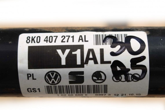 AUDI A4 A5 PÓŁOŚ PRZÓD 8K0407271AL 8K0 407 271 AL PRZEDNIA 8K B8 8T 8F 8K0407271AL 8K0407271AL 8K0407271AF 8K0407271AL 8K0407271