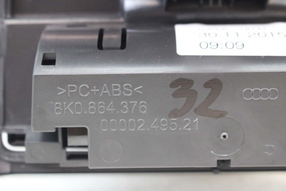 AUDI A4 A5 Q5 WYKOŃCZENIE TUNELU PODŁOKIETNIKA 8K0864376 8K0 864 376 8K 8T 8R OBUDOWA TUNELA LIFT 8K0919203 8K0864376 8K0919203