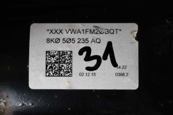 AUDI A4 A5 BELKA ZAWIESZENIA TYLNA TYŁ 8K0505235AN 8K0505235AB 8K0505235AQ SANKI 8K B8 8T 8K0 505 235 AN 8K0505235AD 8K0505235L
